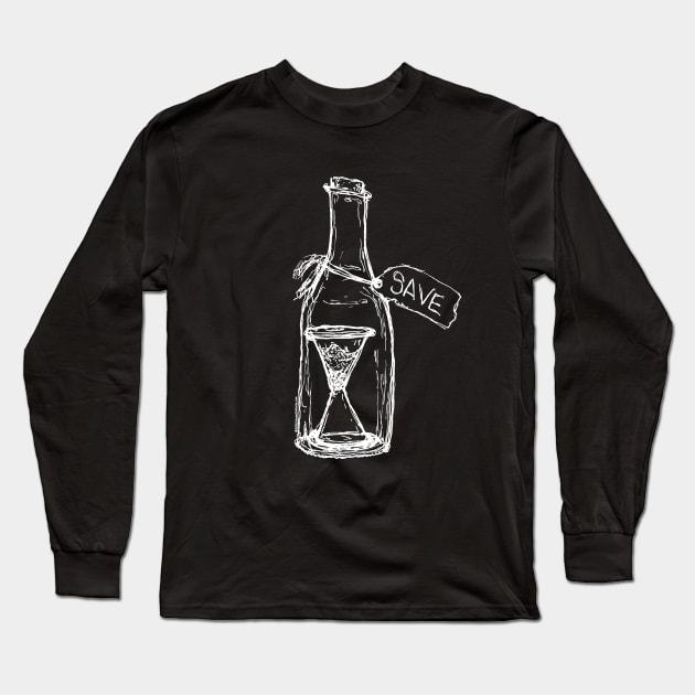 Save Time in a Bottle Long Sleeve T-Shirt by House_Of_HaHa
